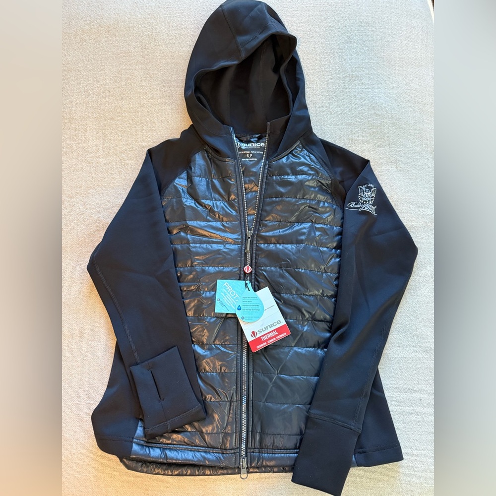 NWT! SUNICE GOLF HOODIE- FULL ZIP JACKET WOMENS SMALL BLACK